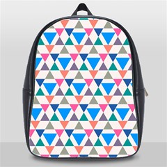 Multicolor Triangle School Bag (xl) by tmsartbazaar