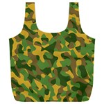 Yellow Green Brown Camouflage Full Print Recycle Bag (XXXL) Front