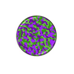 Purple And Green Camouflage Hat Clip Ball Marker by SpinnyChairDesigns