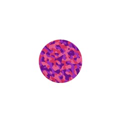 Pink And Purple Camouflage 1  Mini Magnets by SpinnyChairDesigns