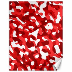 Red And White Camouflage Pattern Canvas 12  X 16  by SpinnyChairDesigns