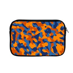 Blue And Orange Camouflage Pattern Apple Macbook Pro 13  Zipper Case by SpinnyChairDesigns