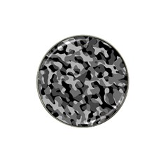 Grey And Black Camouflage Pattern Hat Clip Ball Marker by SpinnyChairDesigns