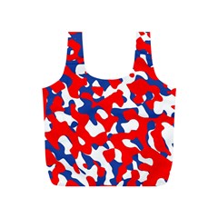 Red White Blue Camouflage Pattern Full Print Recycle Bag (s) by SpinnyChairDesigns