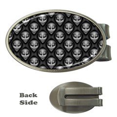 Grey Aliens Extraterrestrials Ufo Faces Money Clips (oval)  by SpinnyChairDesigns