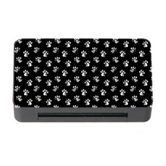 Cat Dog Animal Paw Prints Black And White Memory Card Reader With Cf by SpinnyChairDesigns