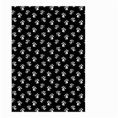 Cat Dog Animal Paw Prints Black And White Small Garden Flag (two Sides) by SpinnyChairDesigns