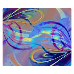 Infinity Painting Blue Double Sided Flano Blanket (small)  by DinkovaArt