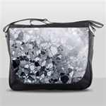 Black and White Abstract Mosaic Pattern Messenger Bag Front