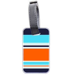 Tri Color Stripes Luggage Tag (two Sides) by tmsartbazaar