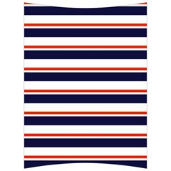 Red With Blue Stripes Back Support Cushion by tmsartbazaar