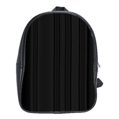 Pitch Black Color Stripes School Bag (large) by SpinnyChairDesigns