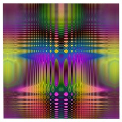 Abstract Psychedelic Pattern Wooden Puzzle Square by SpinnyChairDesigns