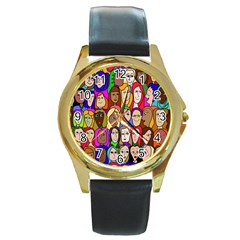 432sisters Round Gold Metal Watch by Kritter