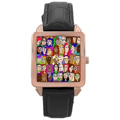 432sisters Rose Gold Leather Watch  by Kritter