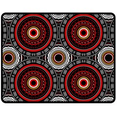 Tribal Aztec Mandala Art Double Sided Fleece Blanket (medium)  by tmsartbazaar