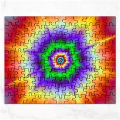 Psychedelic Explosion Rectangular Jigsaw Puzzl by Filthyphil