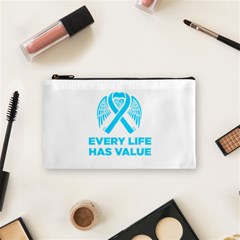 Child Abuse Prevention Support  Cosmetic Bag (small) by artjunkie