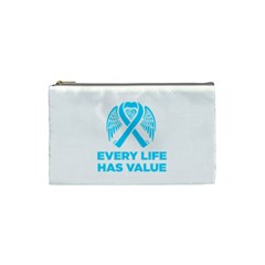 Child Abuse Prevention Support  Cosmetic Bag (small) by artjunkie