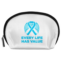 Child Abuse Prevention Support  Accessory Pouch (large) by artjunkie