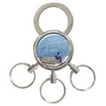 Senior Man Fishing At River, Montevideo, Uruguay001 3-Ring Key Chain Front