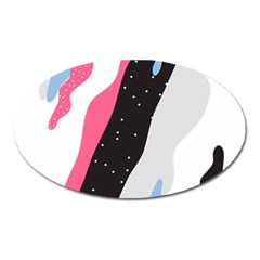 Abstract Space Pattern Design Oval Magnet by brightlightarts