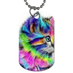 Rainbowcat Dog Tag (one Side) by Sparkle