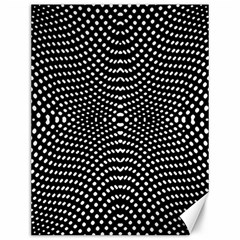 Black And White Geometric Kinetic Pattern Canvas 12  X 16  by dflcprintsclothing