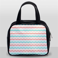 Aqua Coral Waves Classic Handbag (two Sides) by CuteKingdom