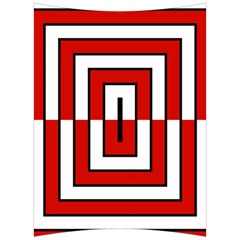 Square Maze Red Back Support Cushion by tmsartbazaar