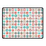 Aqua Coral Circles Fleece Blanket (Small) 50 x40  Blanket Front