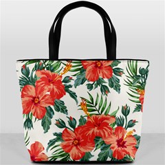 Red Flowers Bucket Bag by goljakoff