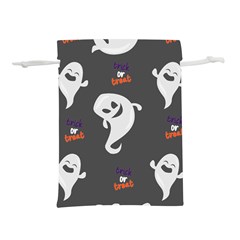 Halloween Ghost Trick Or Treat Seamless Repeat Pattern Lightweight Drawstring Pouch (s) by KentuckyClothing