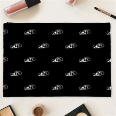 Formula One Black And White Graphic Pattern Cosmetic Bag (xxl) by dflcprintsclothing