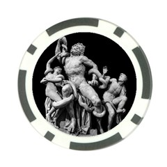 Laocoon Sculpture Over Black Poker Chip Card Guard (10 Pack) by dflcprintsclothing