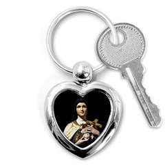 Virgin Mary Sculpture Dark Scene Key Chain (heart) by dflcprintsclothing