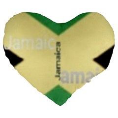 Jamaica, Jamaica  Large 19  Premium Heart Shape Cushions by Janetaudreywilson