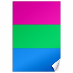 Polysexual Pride Flag Lgbtq Canvas 12  X 18  by lgbtnation