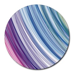 Rainbow Stripes Round Mousepads by Dazzleway