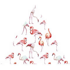 Rose Flamingos Wooden Puzzle Triangle by goljakoff