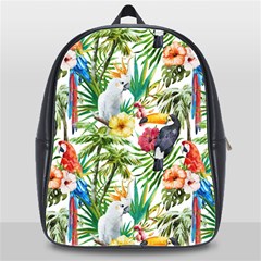 Jungle Birds School Bag (xl) by goljakoff