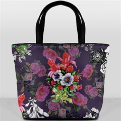 Purple Flowers Bucket Bag by goljakoff