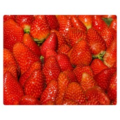 Colorful Strawberries At Market Display 1 Double Sided Flano Blanket (medium)  by dflcprintsclothing