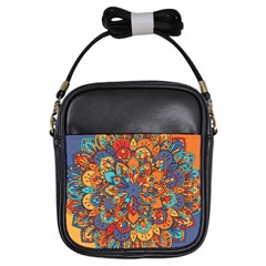 Mandala Pattern 5 Girls Sling Bag by designsbymallika