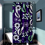 Floral blue pattern  Shower Curtain 36  x 72  (Stall)  Curtain(36 X72 ) - 33.26 x66.24  Curtain(36 X72 )