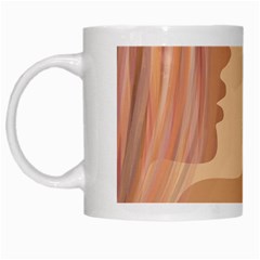 Online Woman Beauty Brown White Mugs by Mariart