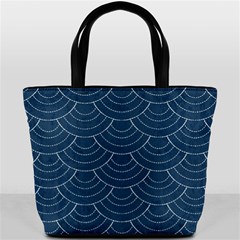 Blue Sashiko Bucket Bag by goljakoff