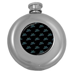 Just Beauty Words Motif Print Pattern Round Hip Flask (5 Oz) by dflcprintsclothing