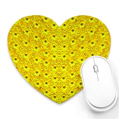 Flowers From Heaven  With A Modern Touch Heart Mousepads by pepitasart