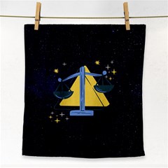 Horoscope Libra Astrology Zodiac Face Towel by Mariart